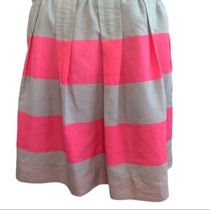 J Crew Pink & Grey Casual Striped mini size 10